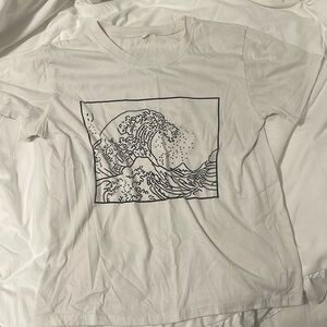 White Wave T shirt